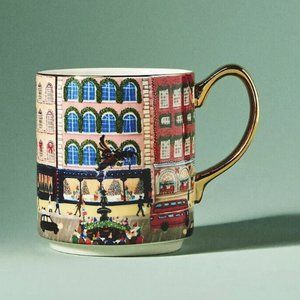 NEW Anthropologie Holiday In The City London Mug